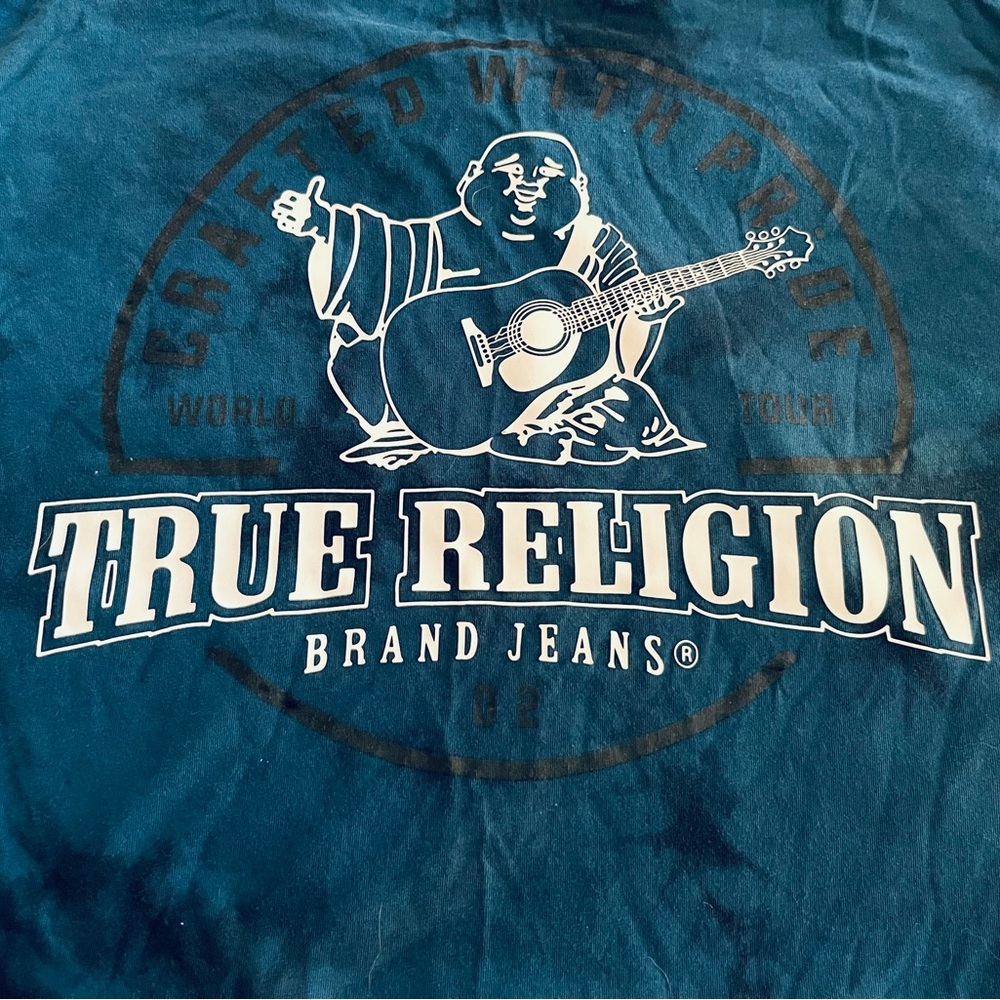 True Religion Marbled Blue Buddha T-Shirt